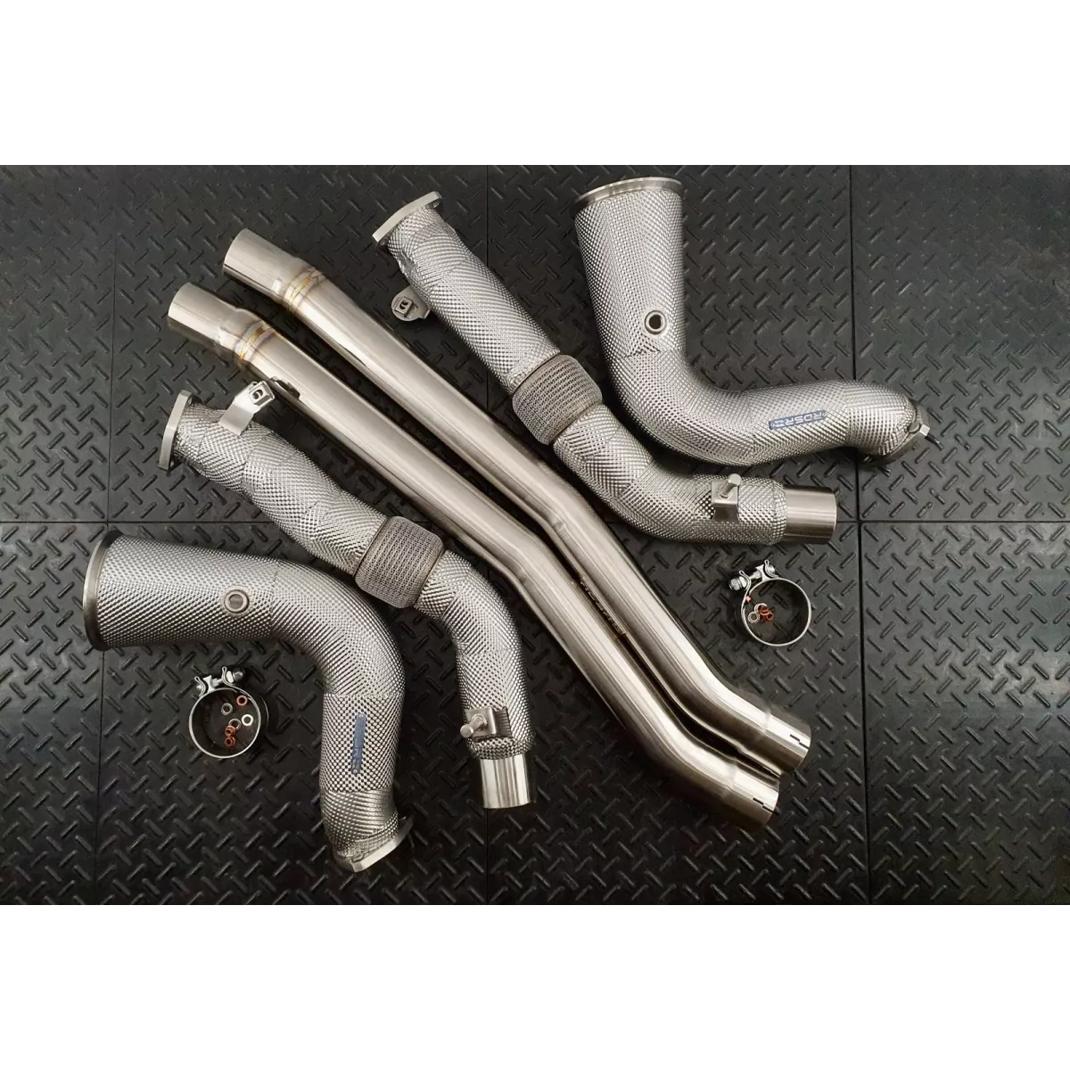 Audi SQ8 Heat Shielded Downpipe Resonator Delete system